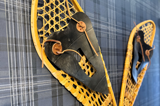 Room 2 includes vintage snow shoes