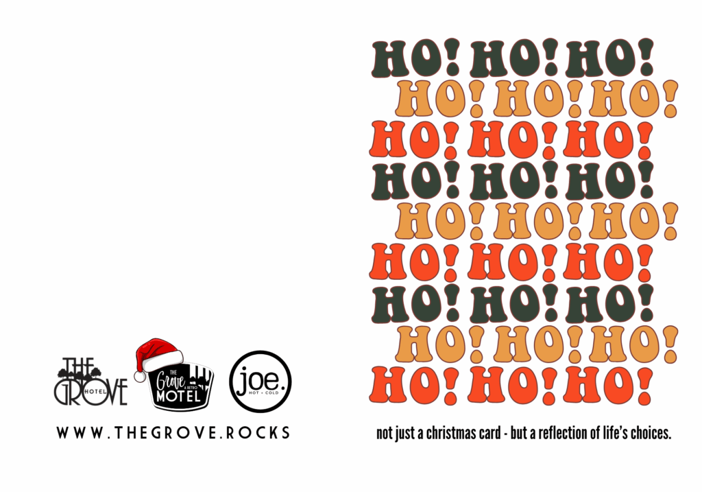 Style 8: Ho! Ho! Ho! Not just a Christmas card - but a reflection of life's choices.