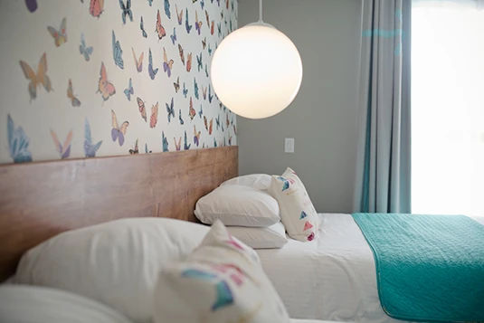 Room 10: Butter-fly Away, two double beds