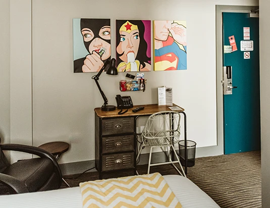 Room 1: The Ultimate Crashpad, desk